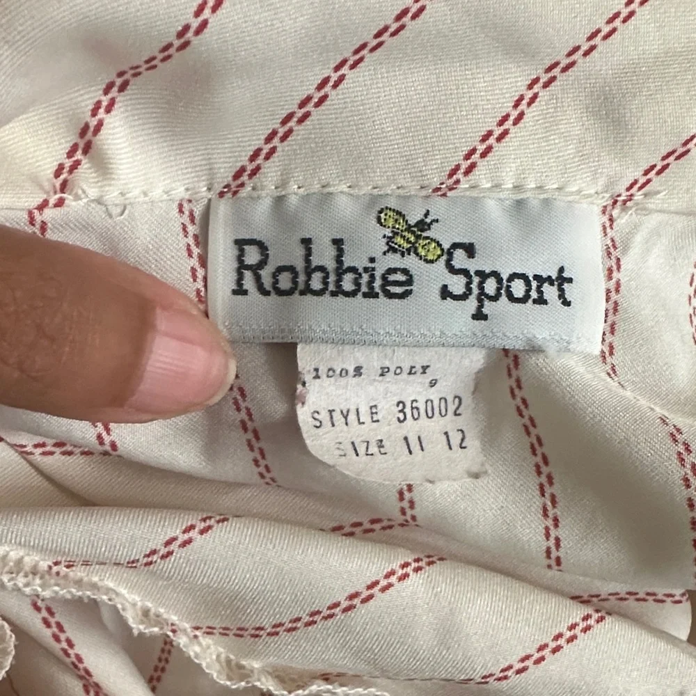 Striped White and Red Women's Top- Vault - Picture 6 of 6